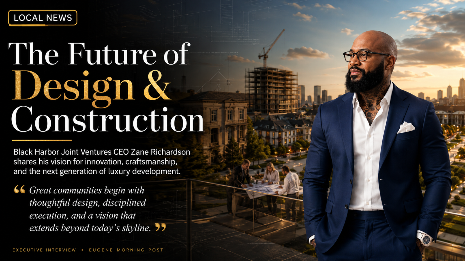 Black Harbor Joint Ventures CEO Zane Richardson, A  Top Executive Shares His Insights on the Future of  Design and Construction